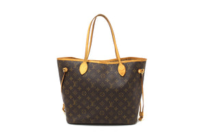 Louis Vuitton Classic Monogram Neverfull MM Shoulder Tote Bag