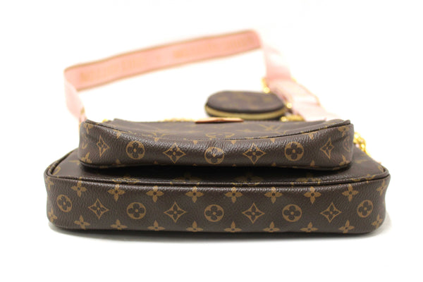 Louis Vuitton Classic Monogram Khaki PInk Strap Multi-Pochette Accessoires Bag
