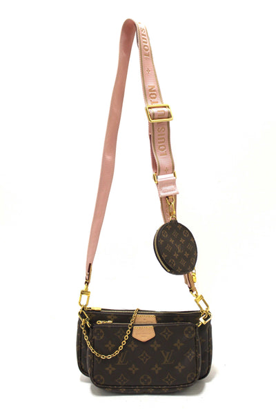 Louis Vuitton Classic Monogram Pink Strap Multi-Pochette Accessoires Bag