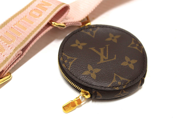 Louis Vuitton Classic Monogram Khaki PInk Strap Multi-Pochette Accessoires Bag