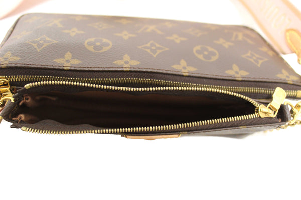 Louis Vuitton Classic Monogram Khaki PInk Strap Multi-Pochette Accessoires Bag