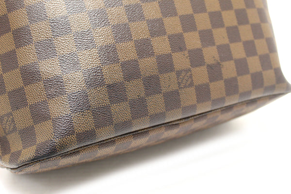 Louis Vuitton Damier Ebene Neverfull MM Shoulder Tote Bag