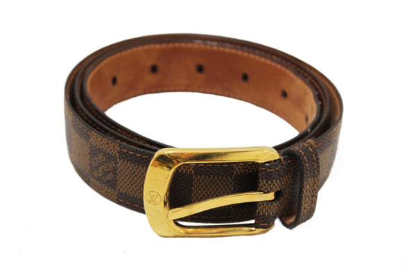 Louis Vuitton Damier Ebene Canvas Ellipse Belt 95 38