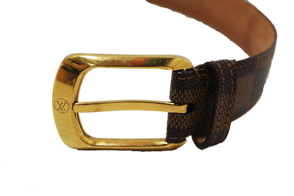 Louis Vuitton Damier Ebene Canvas Ellipse Belt 95 38
