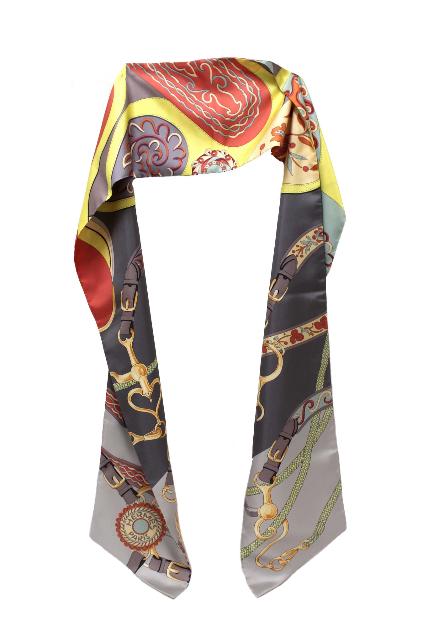 Hermes Silk Festival des Amazones Maxi Twilly Scarf