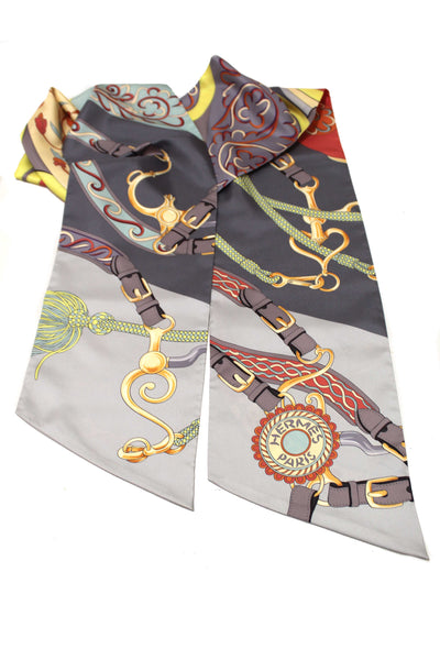 Hermes Silk Festival des Amazones Maxi Twilly Scarf