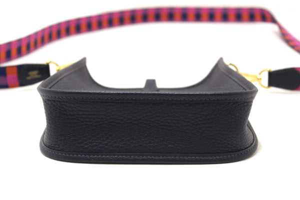Hermès Bleu Nuit Clemence Leather Evelyne 16 Amazone Bag