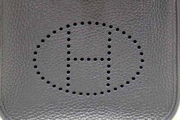 Hermès Bleu Nuit Clemence Leather Evelyne 16 Amazone Bag