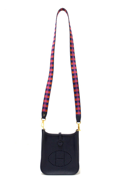 Hermès Bleu Nuit Clemence Leather Evelyne 16 Amazone Bag
