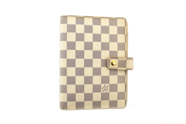 Louis Vuitton Damier Azur Canvas Medium Ring Agenda Cover