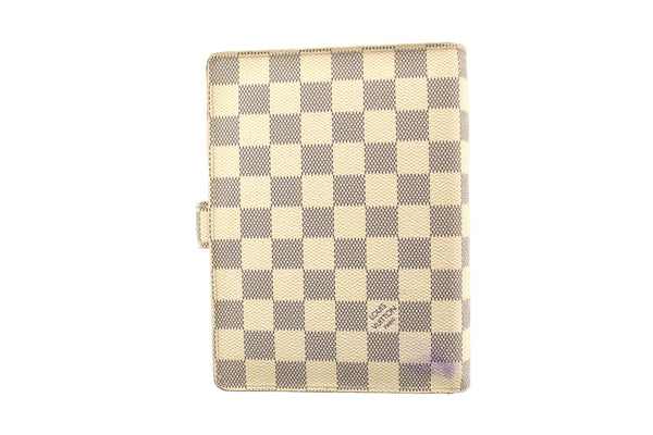 Louis Vuitton Damier Azur Canvas Medium Ring Agenda Cover