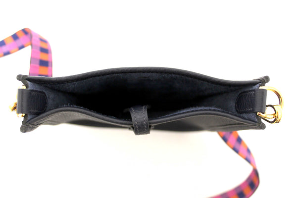 Hermès Bleu Nuit Clemence Leather Evelyne 16 Amazone Bag