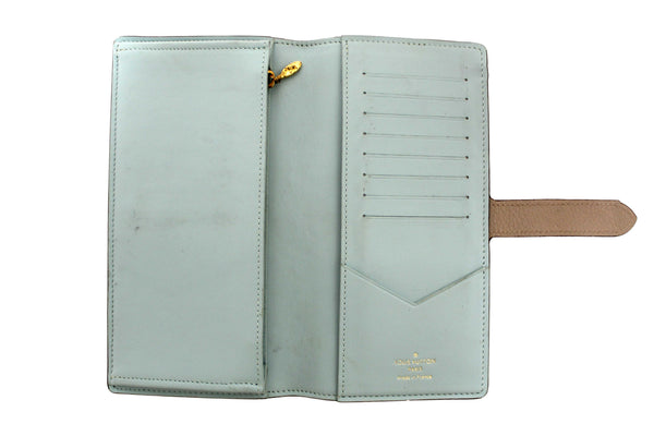 Louis Vuitton Galet Grey Grained Taurillon Leather LV Vertical Wallet