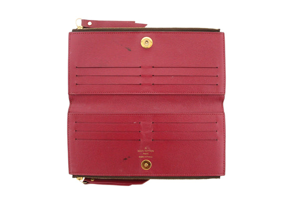Louis Vuitton Classic Monogram Canvas with Fuchsia Leather Adele Wallet