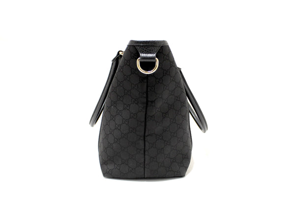 Gucci Black GG Fabric Large Shoulder Tote 265695