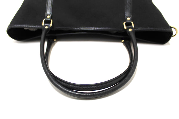 Gucci Black GG Fabric Large Shoulder Tote 265695