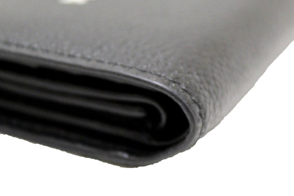 Balenciaga Black Grained Calfskin Leather Cash Mini Wallet