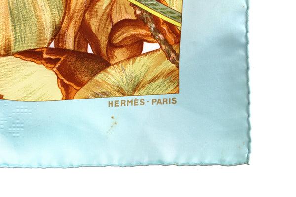 Hermes Silk Jardin Creole Scarf 90cm