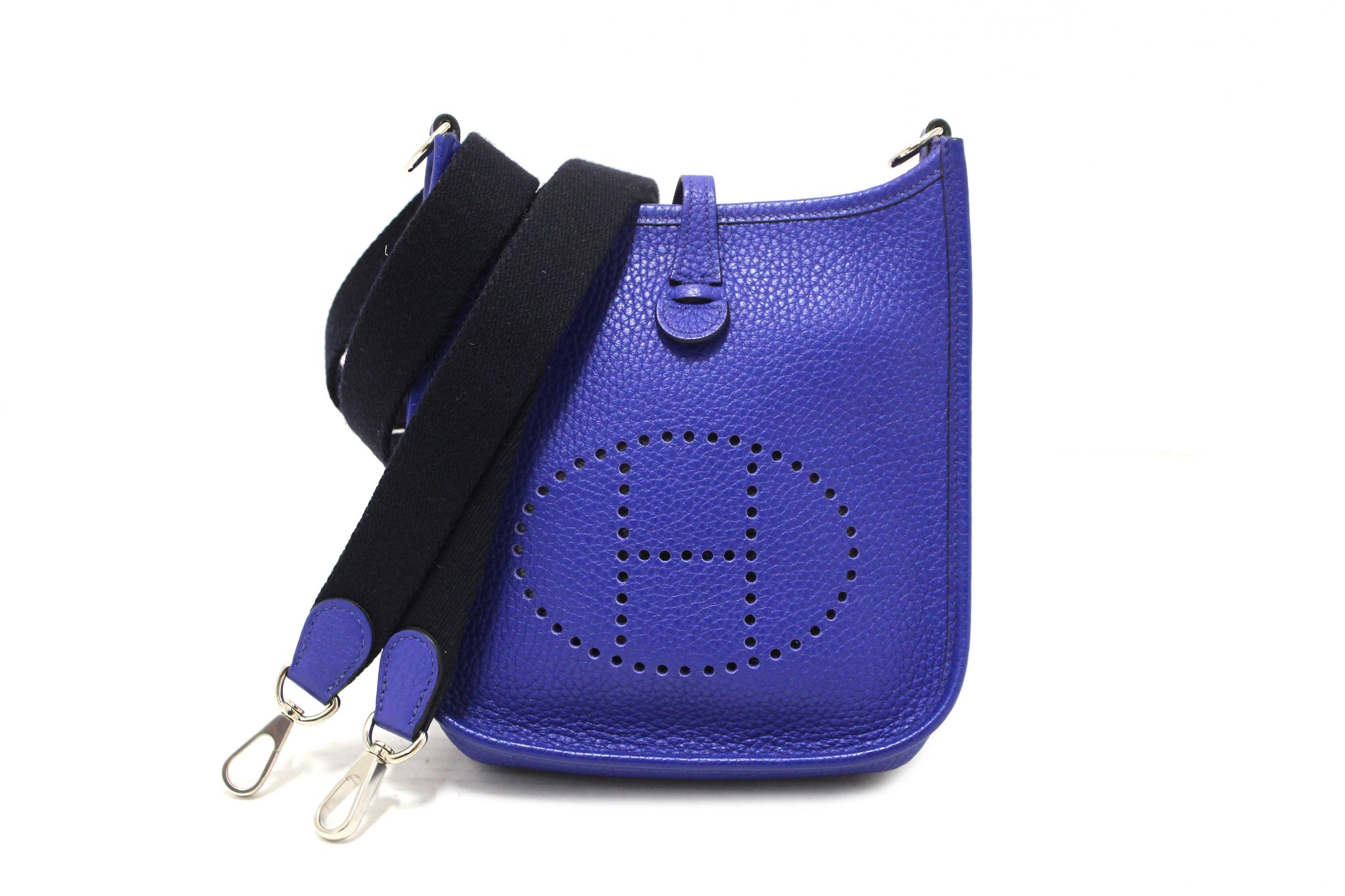 NEW  Hermes Blue Clemence Leather Evelyne 16 Amazone TPM Bag