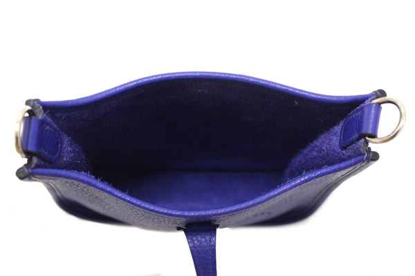 NEW  Hermes Blue Clemence Leather Evelyne 16 Amazone TPM Bag