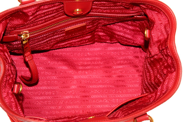 Prada Red Nylon Tessuto Tote Bag with Strap