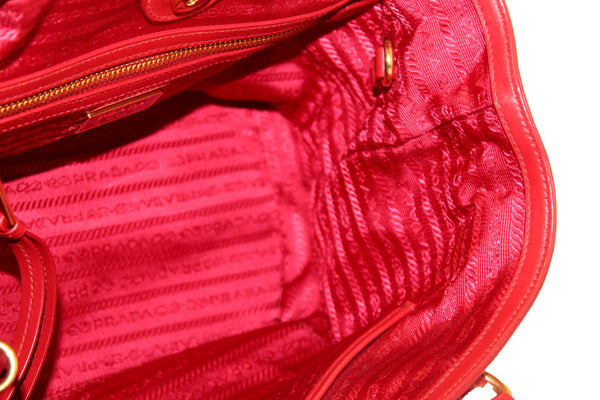 Prada Red Nylon Tessuto Tote Bag with Strap