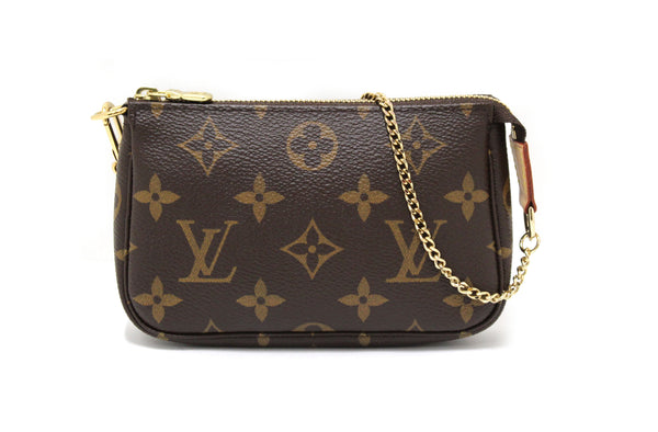 NEW Louis Vuitton Classic Monogram Canvas Mini Pochette Clutch Bag