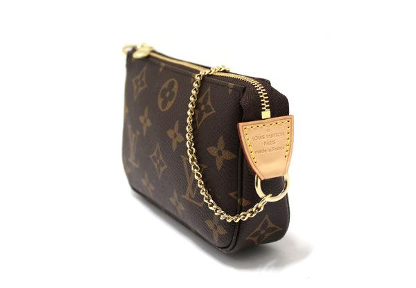 NEW Louis Vuitton Classic Monogram Canvas Mini Pochette Clutch Bag