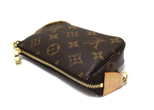 NEW Louis Vuitton Classic Monogram Canvas Mini Pochette Clutch Bag