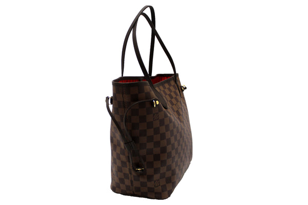 NEW Louis Vuitton Damier Ebene Canvas Neverfull MM Tote Shoulder Bag