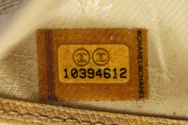 Chanel Beige Caviar Leather Medium Size Bi-fold Wallet