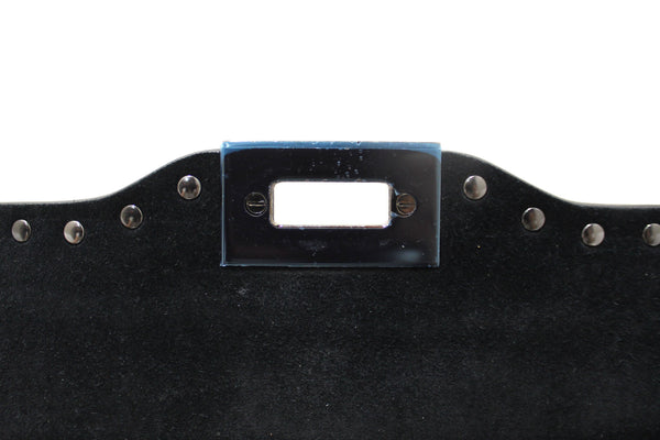 Valentino Garavani Black Grained Calfskin Rolling Rockstud Flap Crossbody Bag