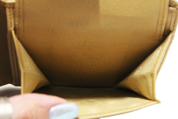 Chanel Beige Caviar Leather Medium Size Bi-fold Wallet