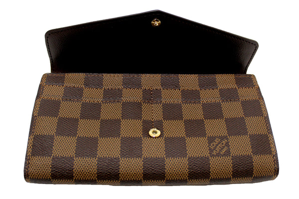 NEW Louis Vuitton Damier Ebene Canvas Sarah Wallet