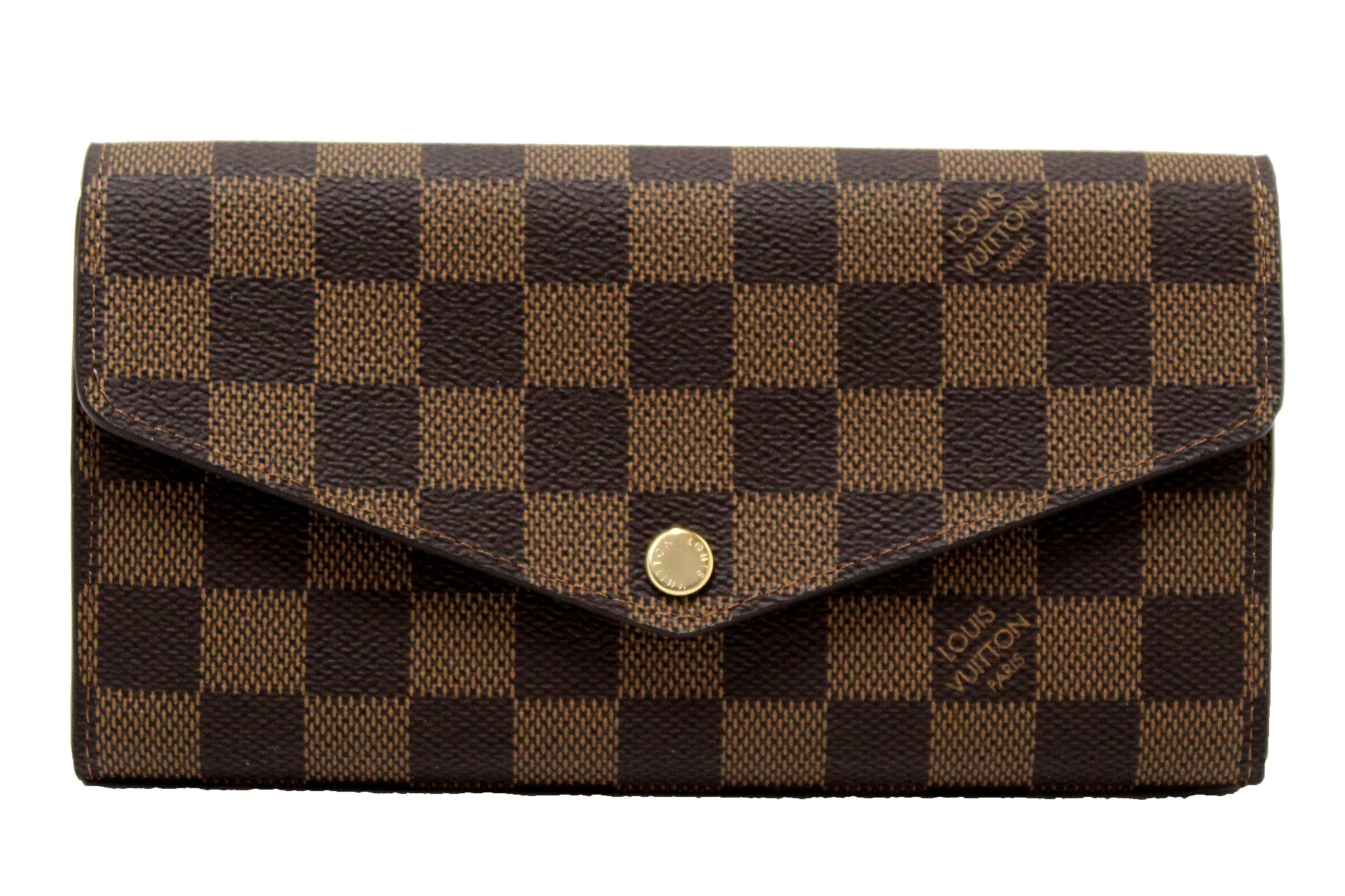 NEW Louis Vuitton Damier Ebene Canvas Sarah Wallet