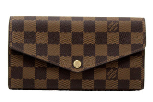 Authentic NEW Louis Vuitton Damier Ebene Canvas Sarah Wallet