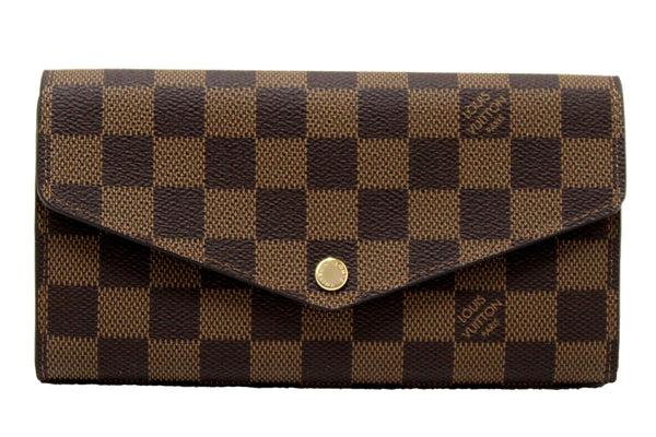 NEW Louis Vuitton Damier Ebene Canvas Sarah Wallet