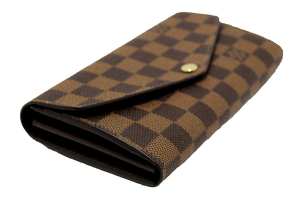 NEW Louis Vuitton Damier Ebene Canvas Sarah Wallet