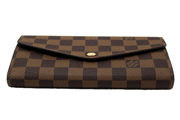 NEW Louis Vuitton Damier Ebene Canvas Sarah Wallet