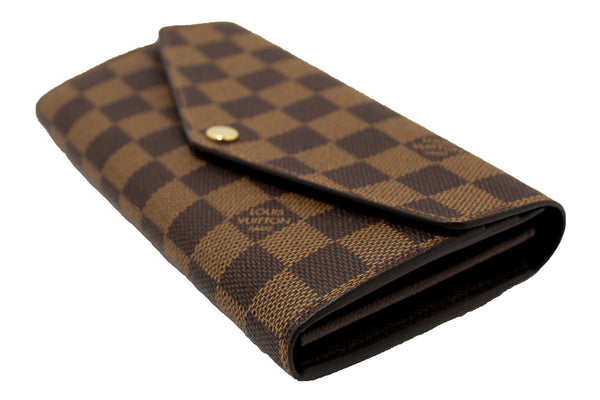 NEW Louis Vuitton Damier Ebene Canvas Sarah Wallet