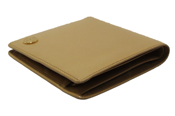 Chanel Beige Caviar Leather Medium Size Bi-fold Wallet