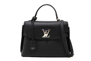 Louis Vuitton Black Grained Calf Leather LockMe Ever BB Bag