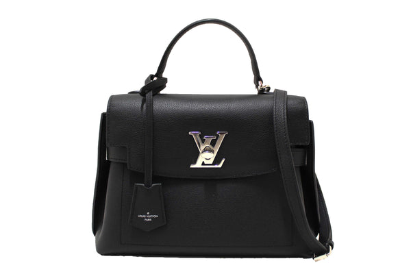 Louis Vuitton Black Grained Calf Leather LockMe Ever BB Bag