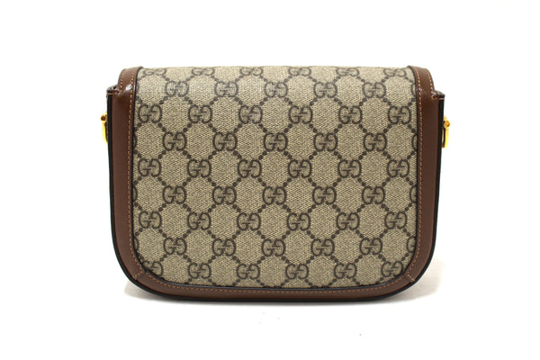 GUCCI New Gucci Brown Classic Supreme Canvas Horsebit Mini 1955 Should | Italystation.com - Shop Now at italystation.com