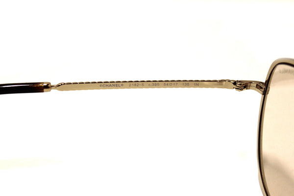 Chanel Light Gold-Tone Chain Oversize Sunglasses | Italystation.com - Shop Now at italystation.com