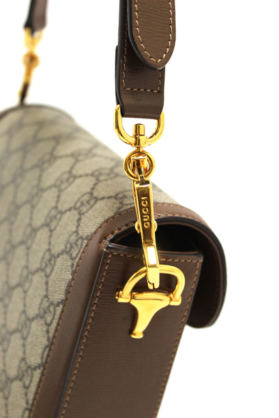 GUCCI New Gucci Brown Classic Supreme Canvas Horsebit Mini 1955 Should | Italystation.com - Shop Now at italystation.com