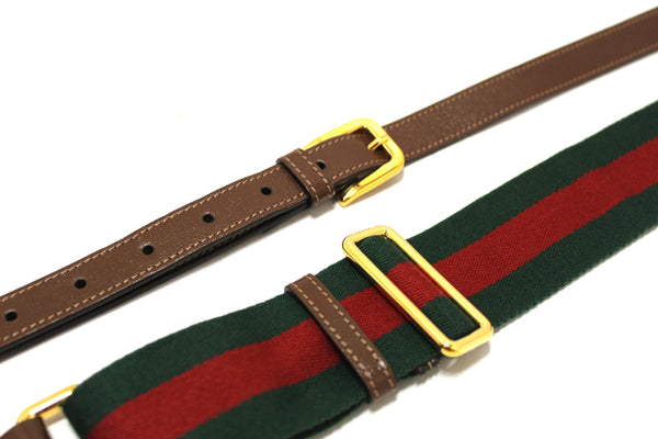 New Gucci Brown Classic Supreme Canvas Horsebit Mini 1955 Shoulder Bag 658574