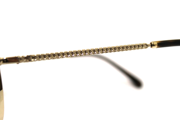 Chanel Light Gold-Tone Chain Oversize Sunglasses | Italystation.com - Shop Now at italystation.com