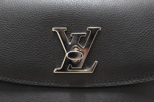 Louis Vuitton Black Grained Calf Leather LockMe Ever BB Bag