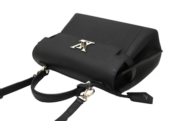 Louis Vuitton Black Grained Calf Leather LockMe Ever BB Bag